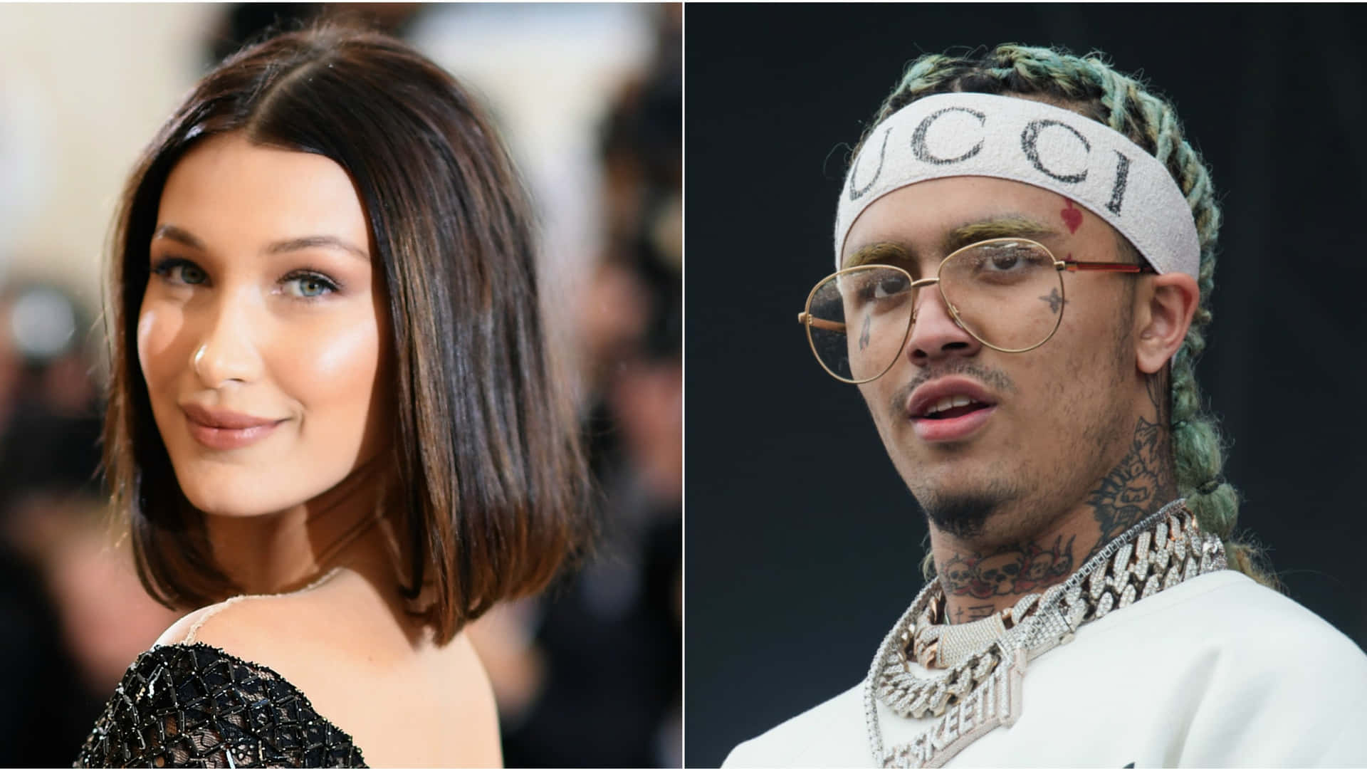 Bella Hadid 和 Juice WRLD 身著華麗和街頭服飾。