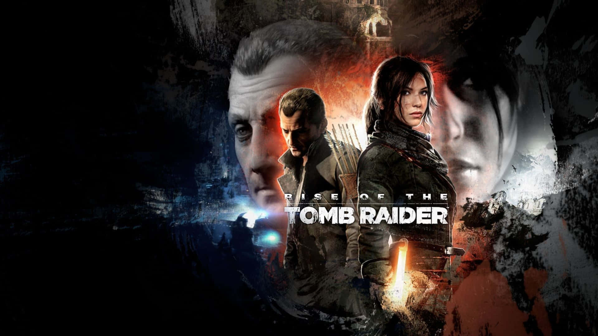 Tomb Raider 遊戲封面，主要角色處於黑暗動作場景中。