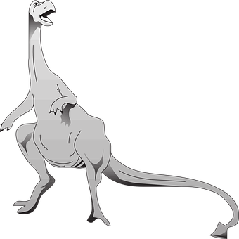 剪影恐龍插畫