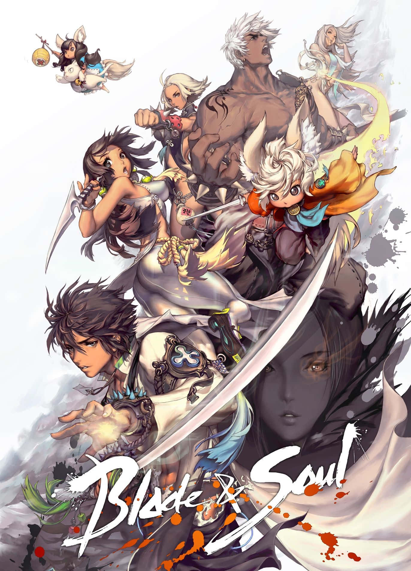 動漫遊戲角色在動態戰鬥場景中揮舞劍與魔法。