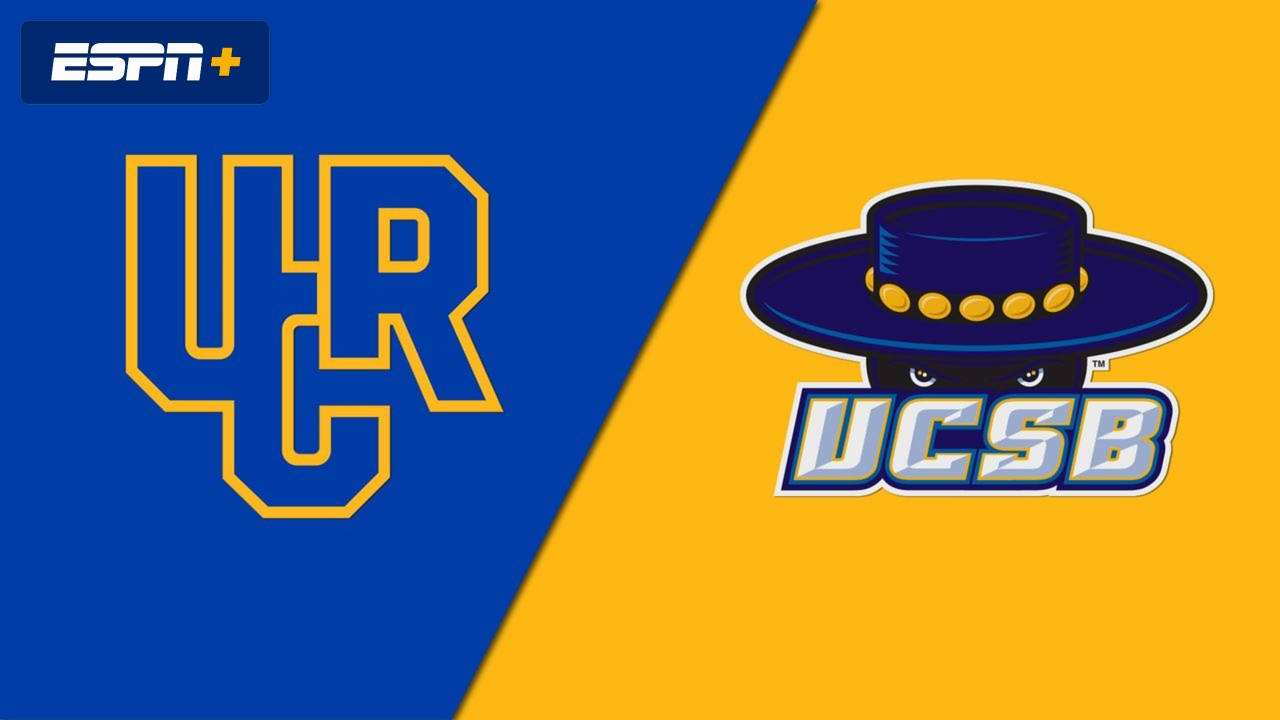ESPN+大學體育對決圖形，包含UCLA和UCSB標誌。