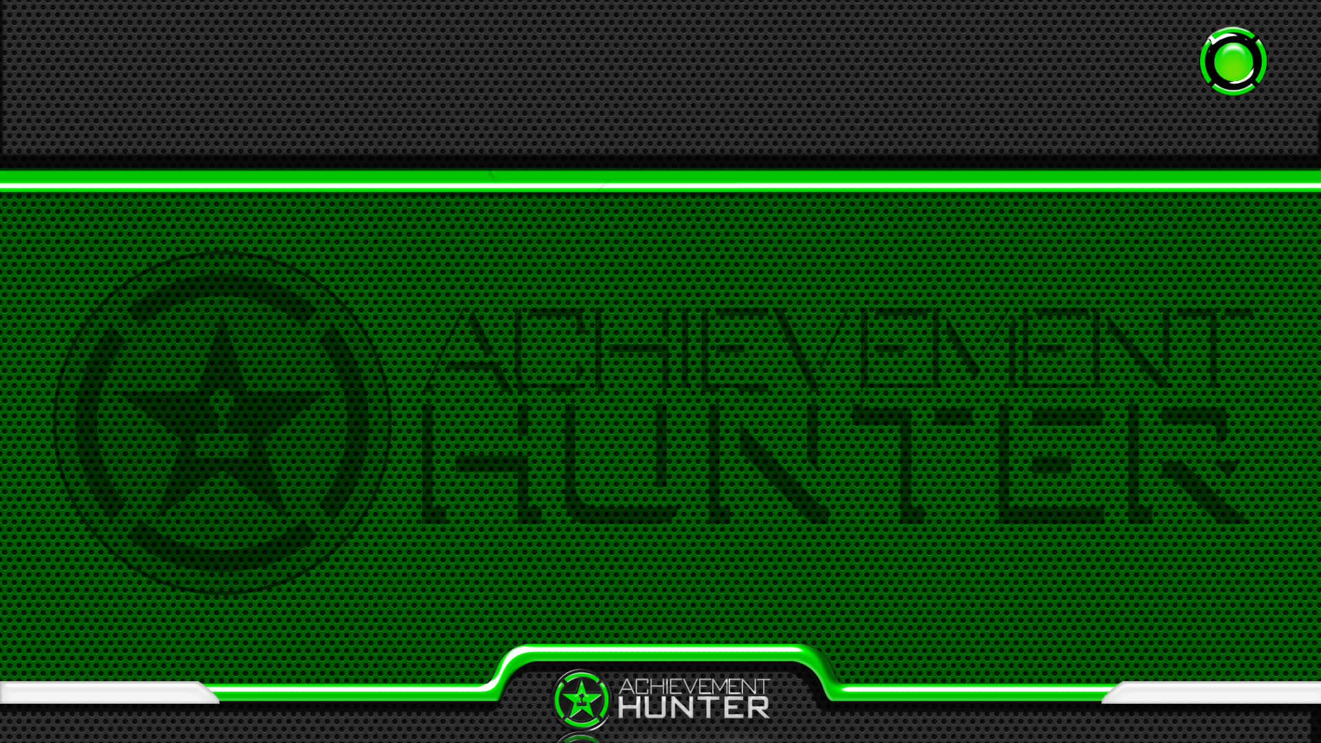 適用於 Achievement Hunter 的遊戲牆紙，帶有綠色霓虹文字和星星標誌。