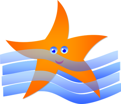動感海星沙灘主題 壁紙