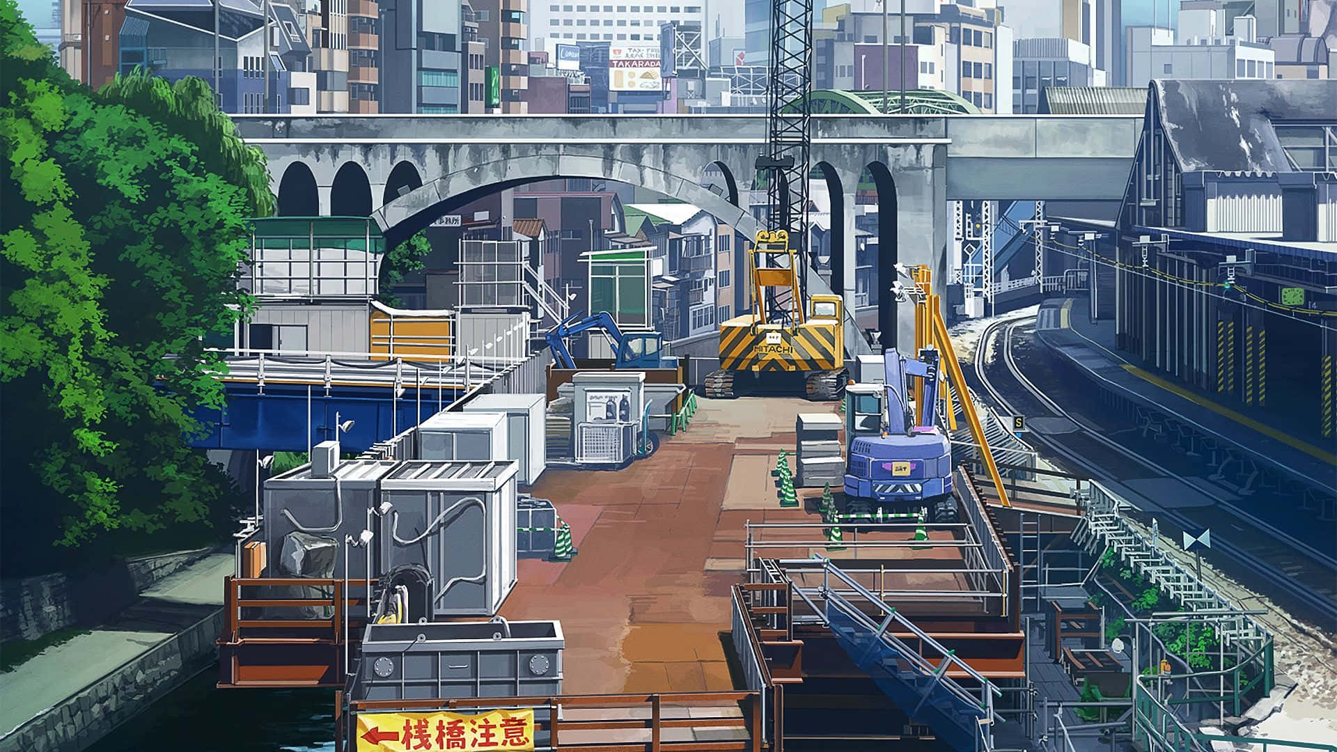 動漫城市背景