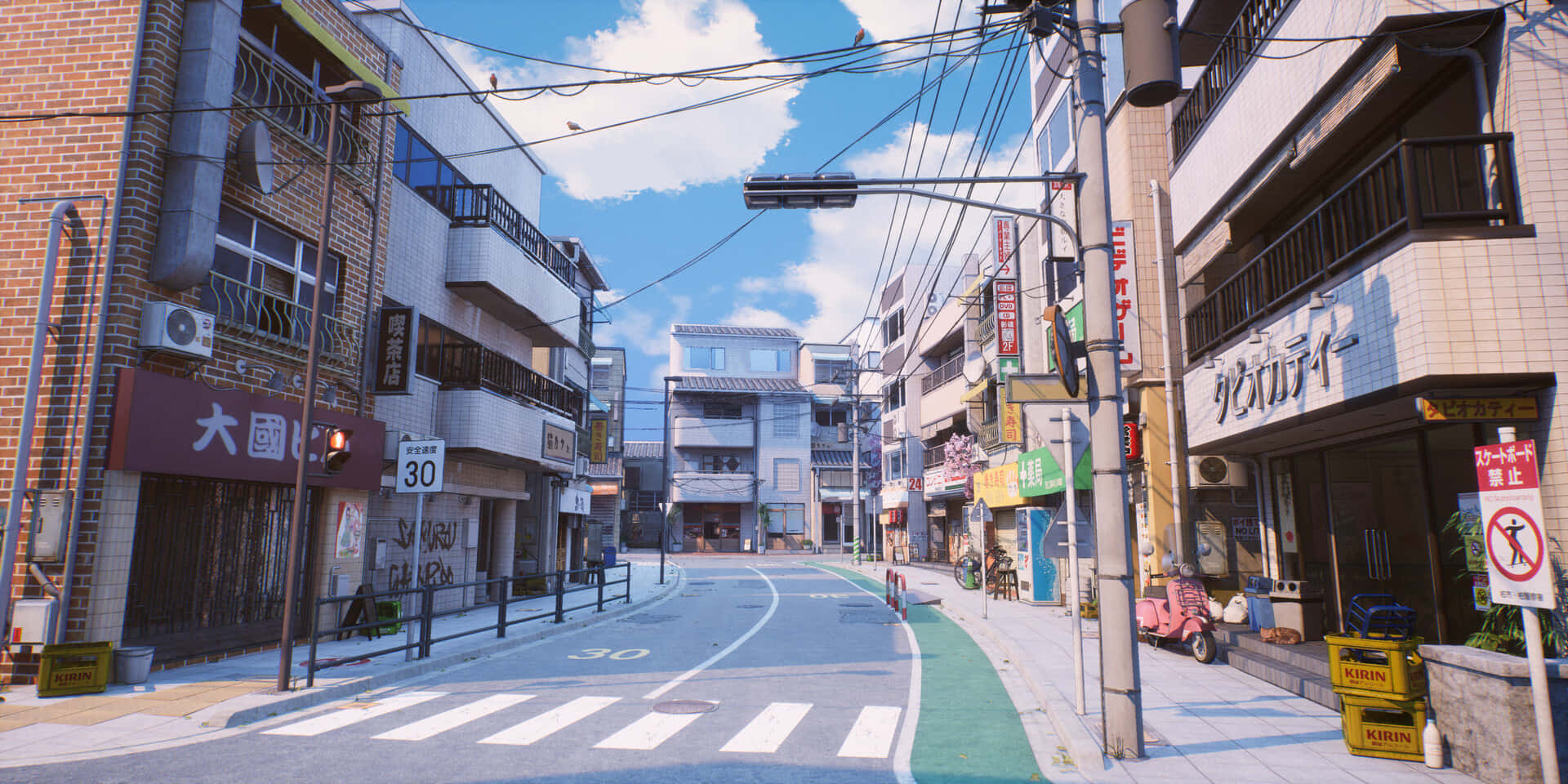 動漫城市背景