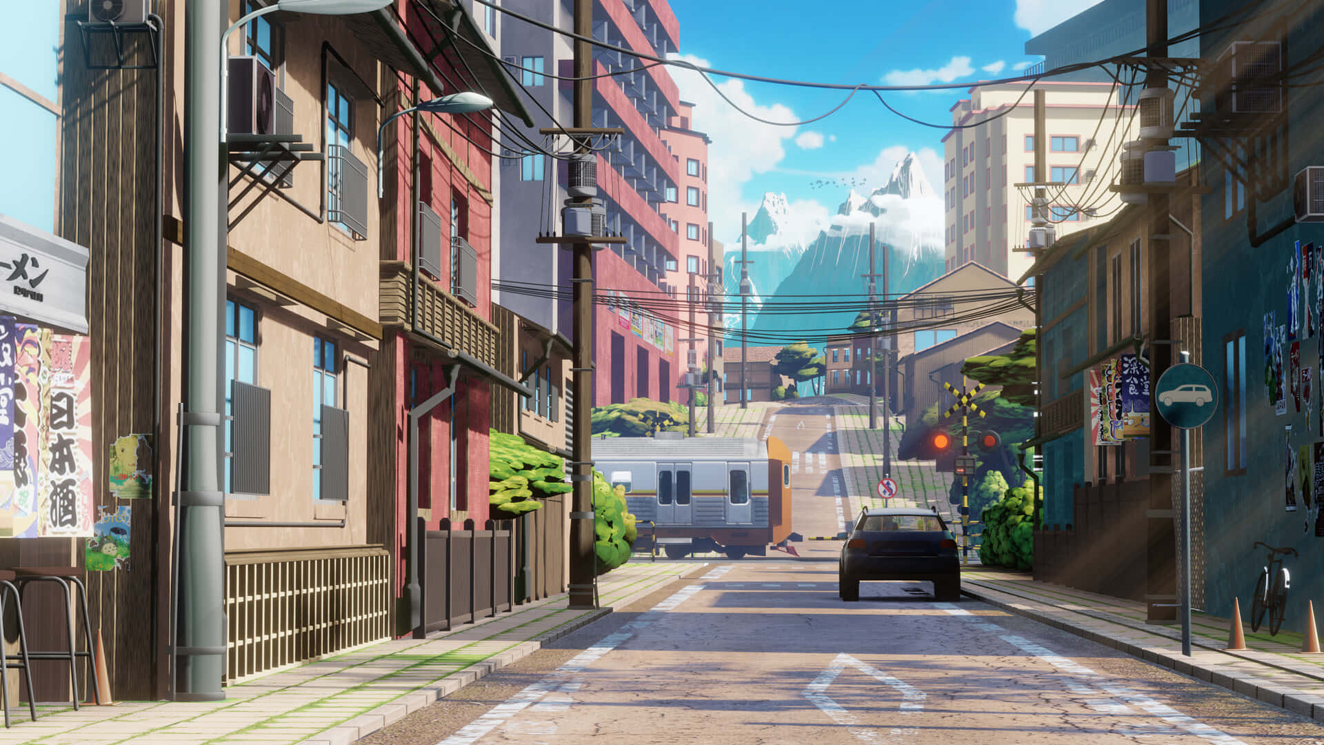 動漫城市背景