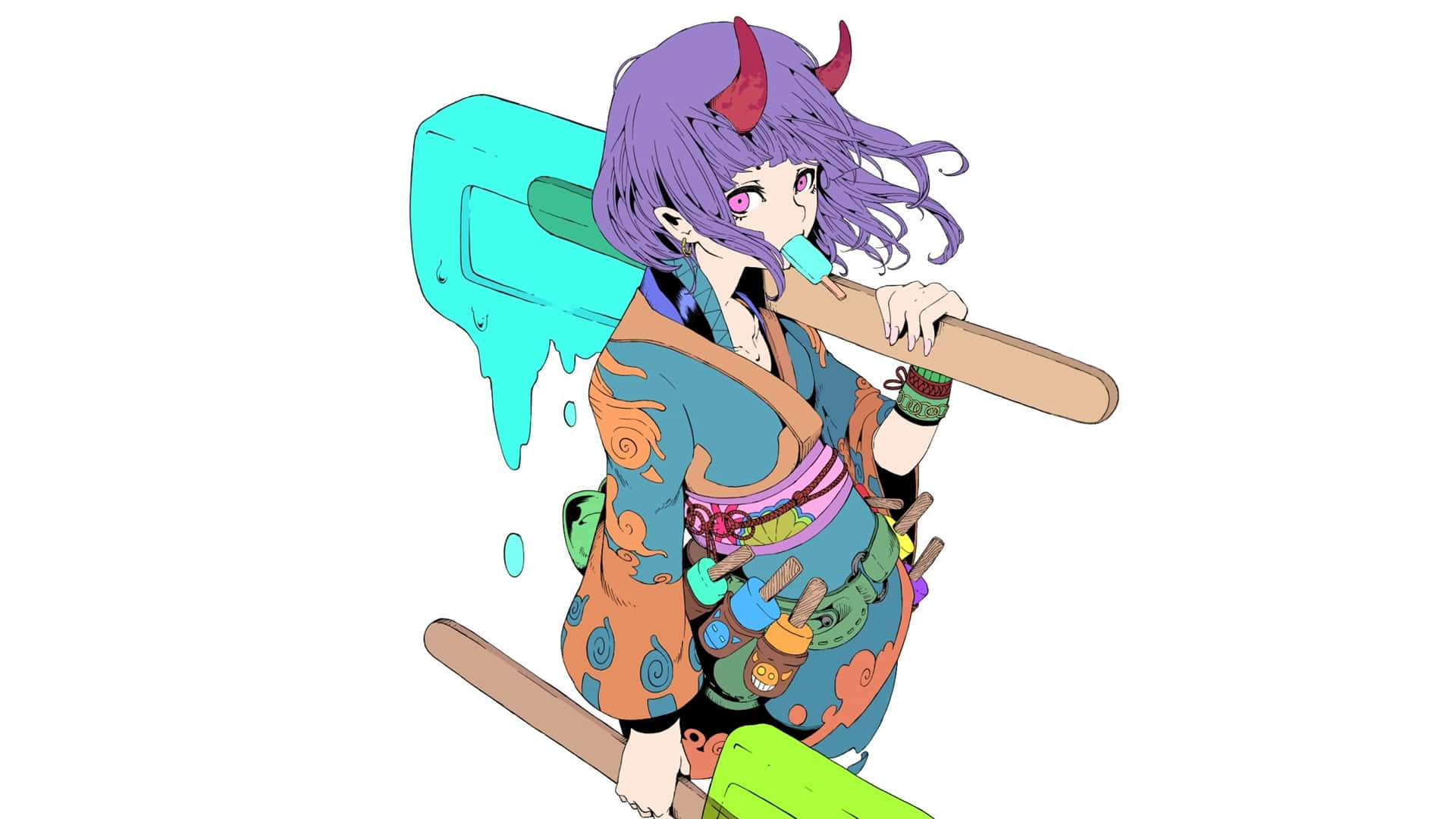 動漫惡魔背景 壁紙