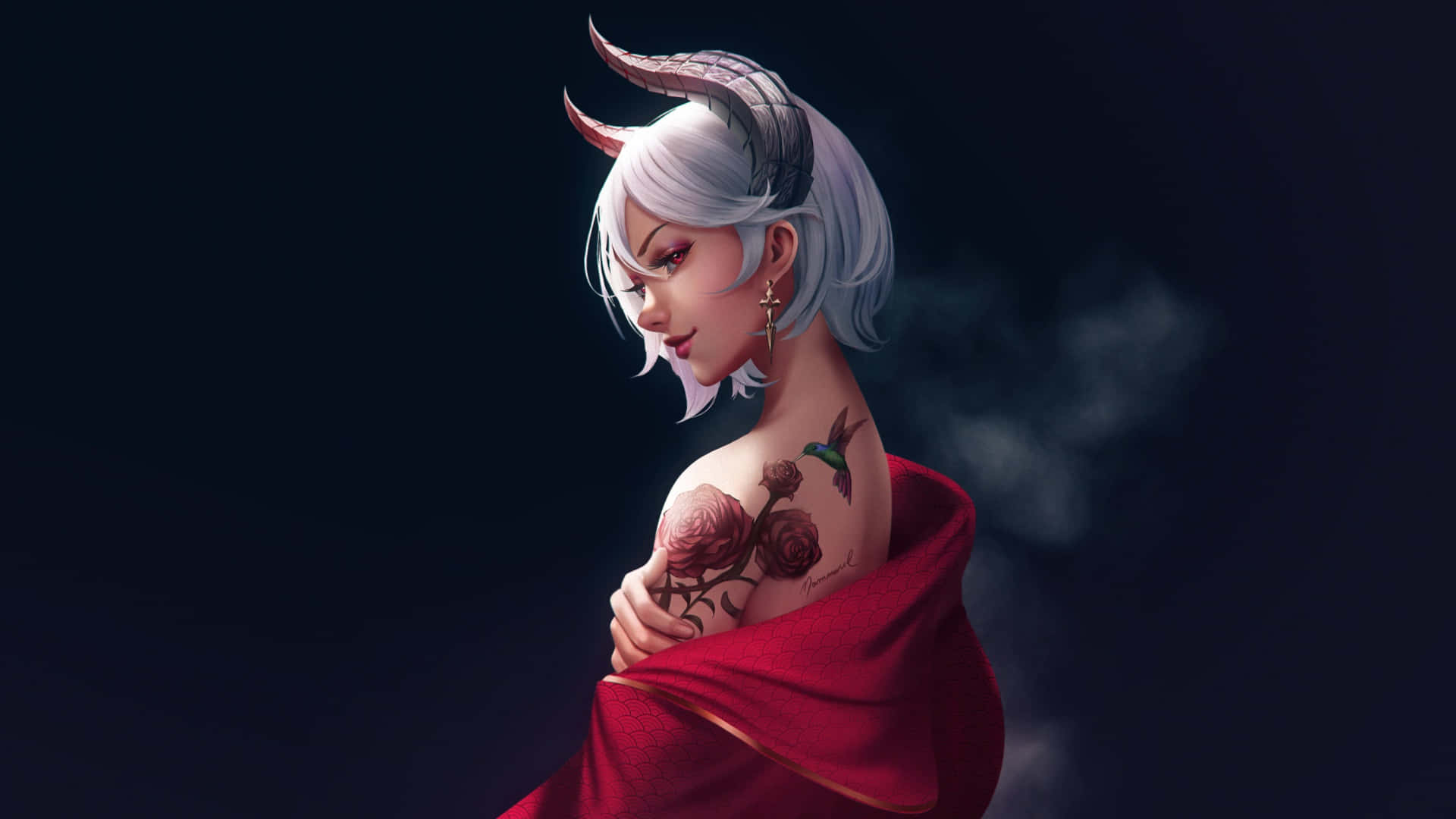 動漫惡魔背景 壁紙