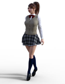 動漫校園女生制服 壁紙