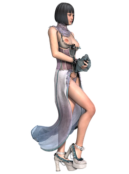 動畫女性角色穿著性感服裝 壁紙