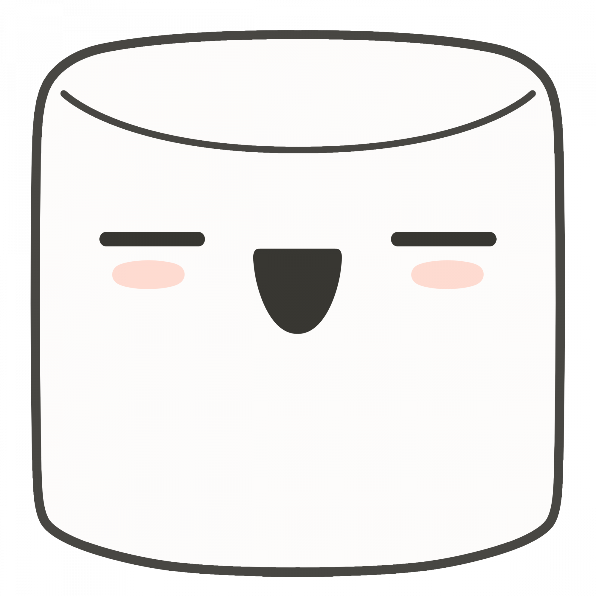 動畫棉花糖臉圖案 壁紙