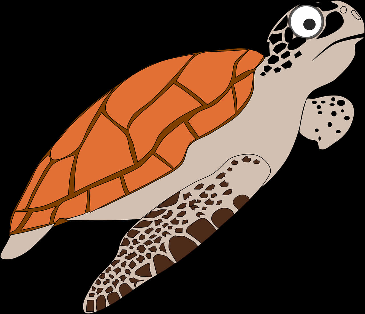 動畫風格海龜插畫 壁紙