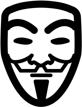匿名面具圖示 壁紙 — 純黑色背景，沒有可見的元素或紋理。