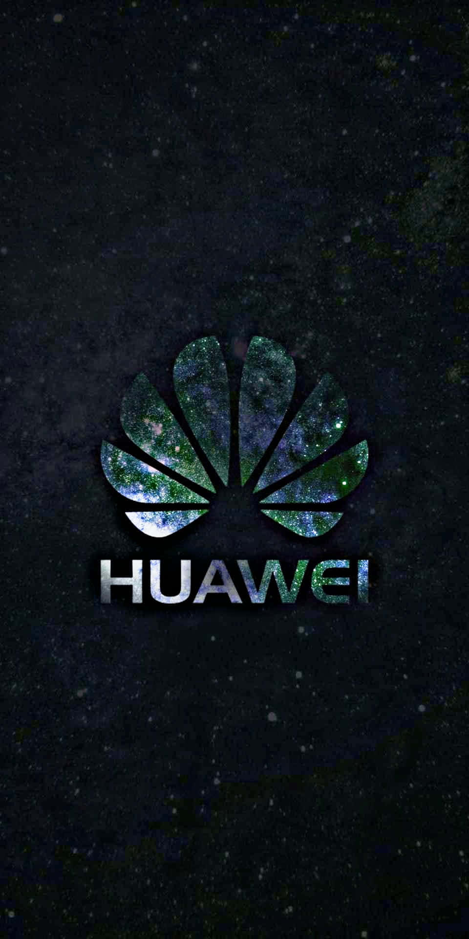 升級創新與科技新境界：華為 壁紙 — 華為標誌，花瓣內有銀河圖案，背景是繁星點點的宇宙。