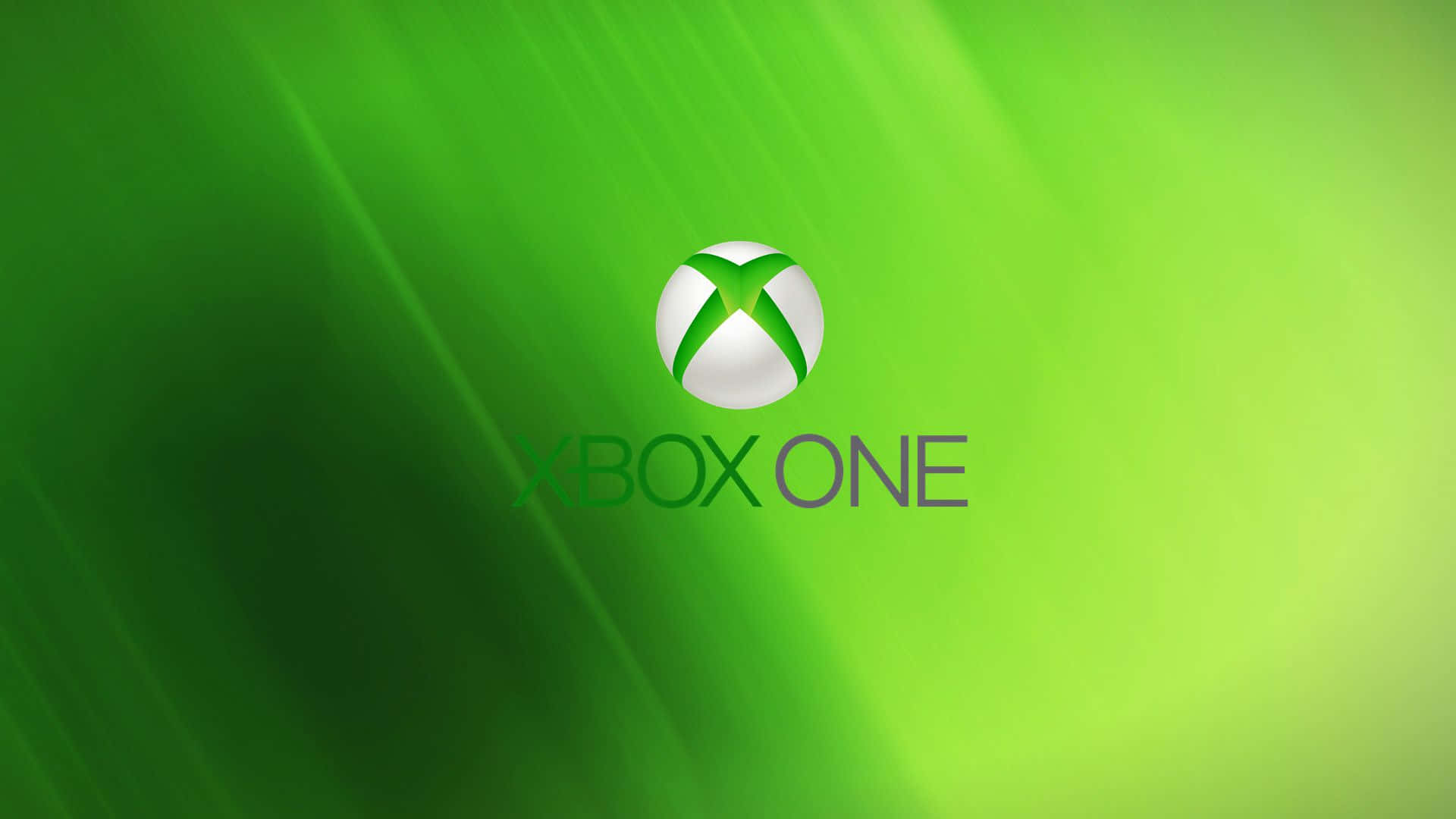 升級您的遊戲體驗 —— Cool Xbox 壁紙 — Xbox One 標誌居中於充滿活力的綠色漸變背景上，帶有光線條紋。