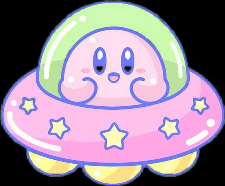 卡比_UFO_風格_藝術圖 壁紙
