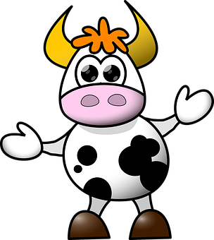 卡通乳牛角色 壁紙