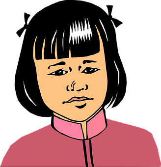 卡通亞洲兒童肖像 壁紙