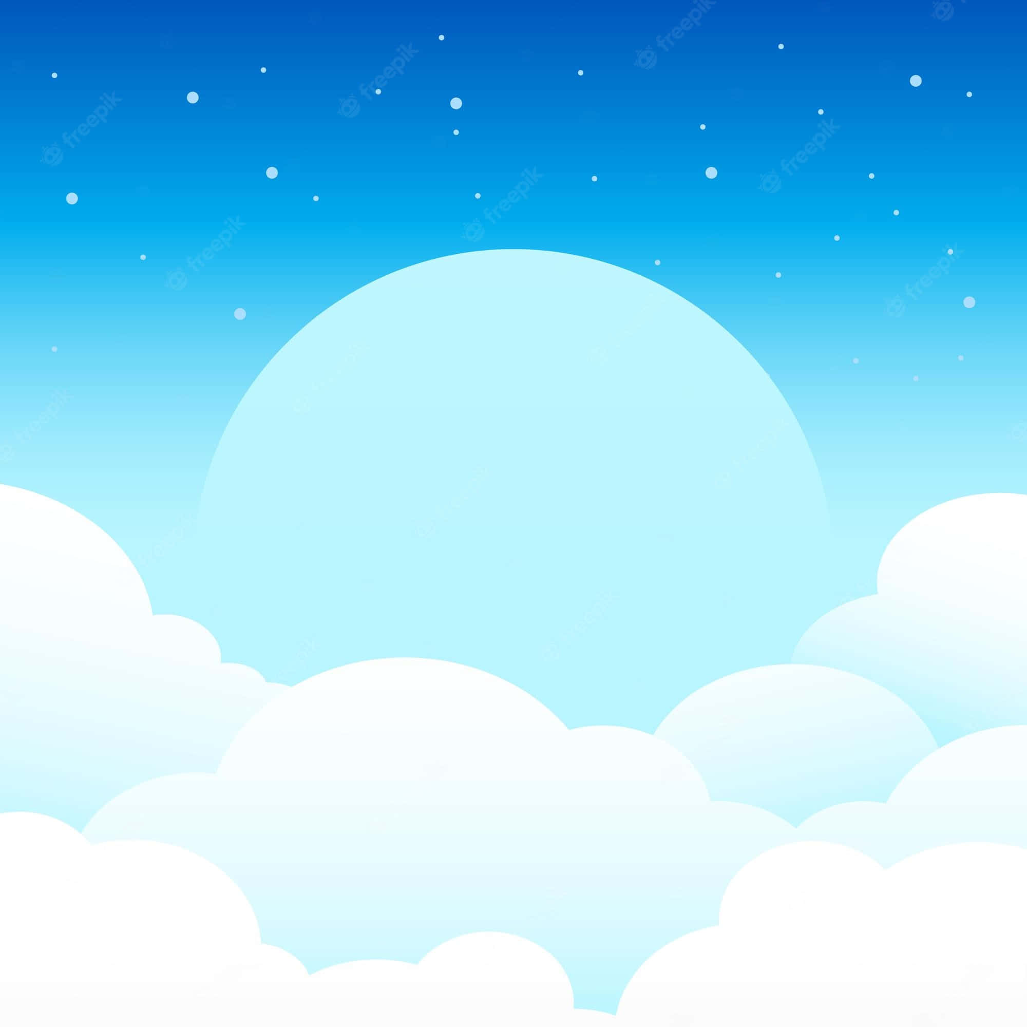 卡通天空背景 壁紙