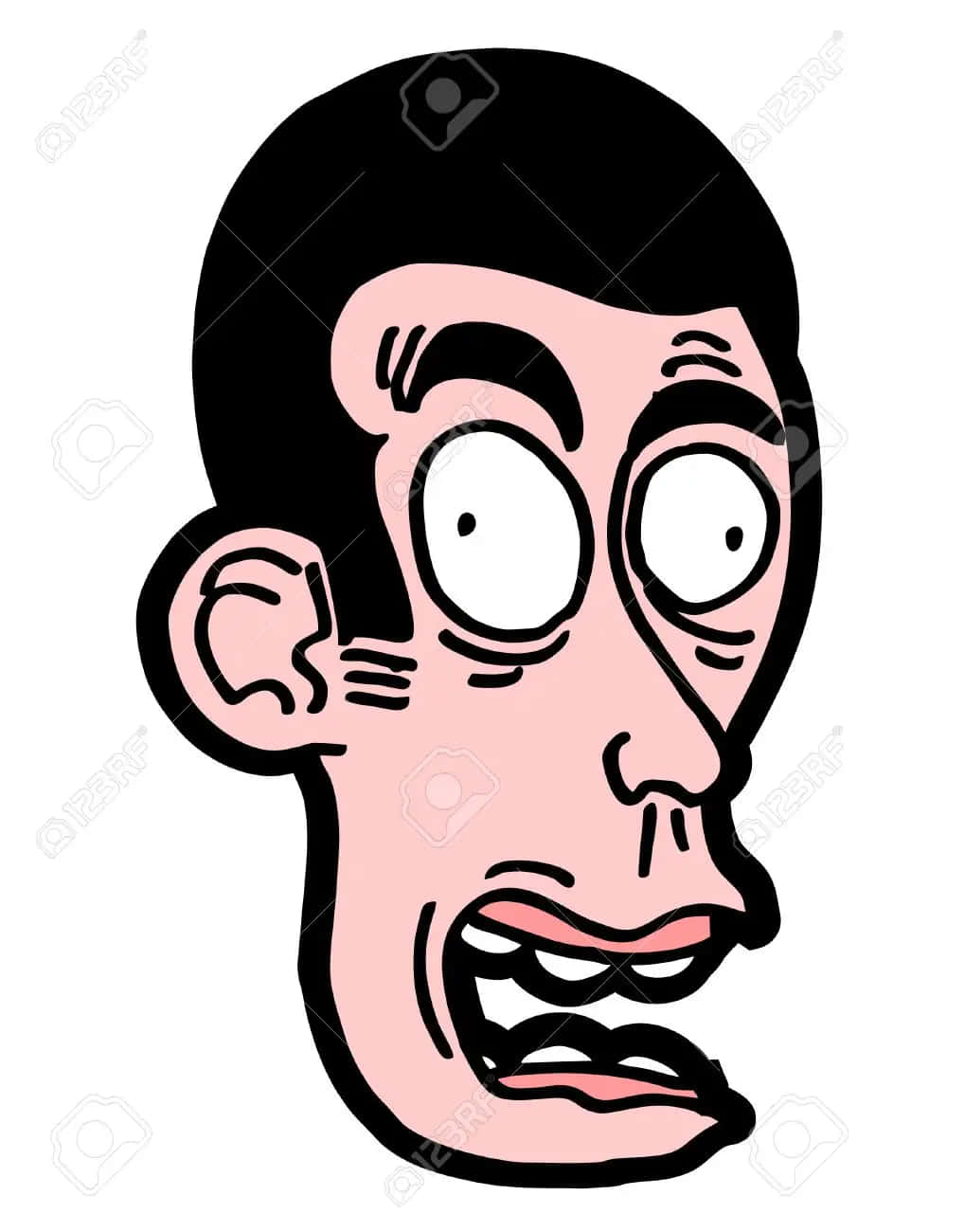 趣味卡通男子臉部圖像