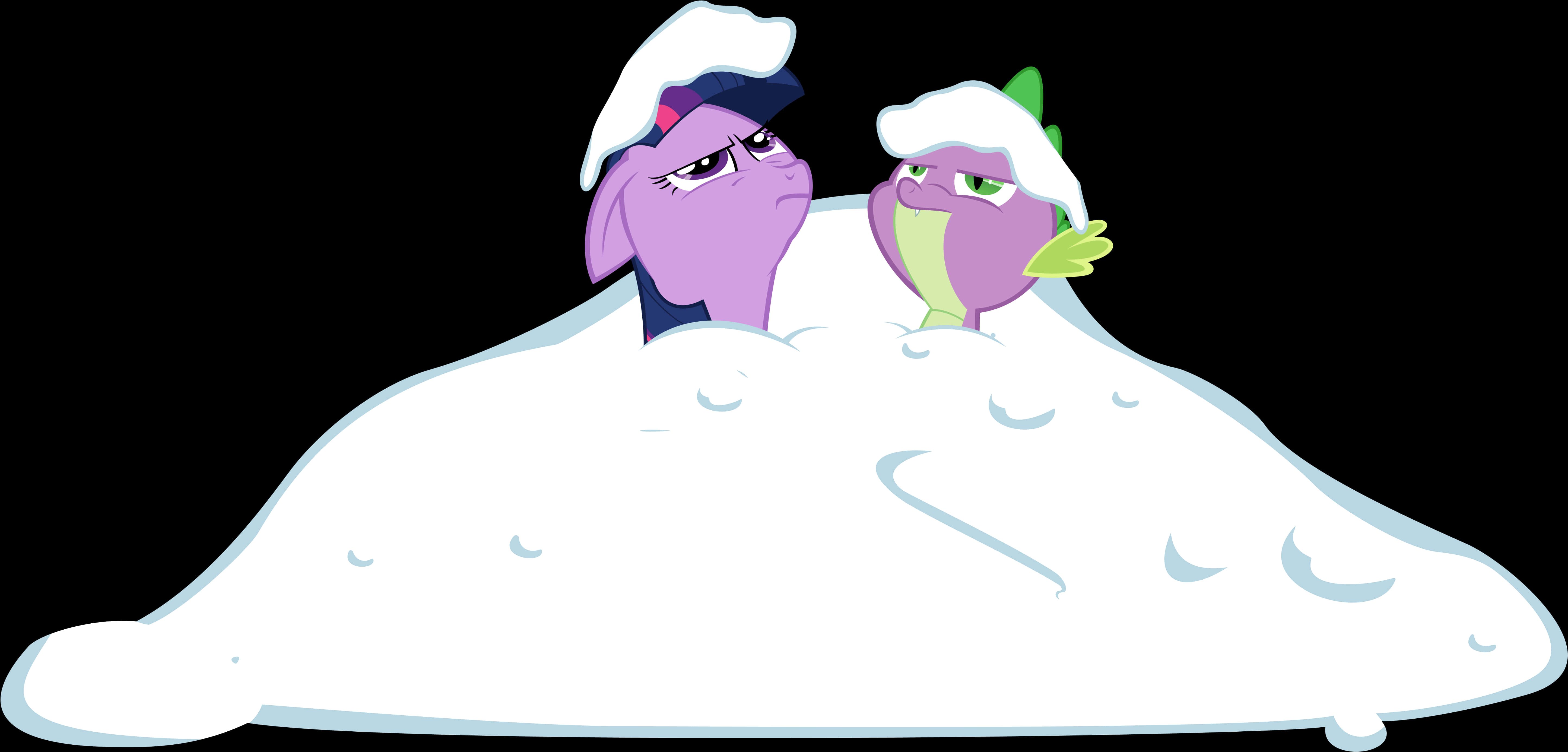 卡通角色埋在雪中 壁紙