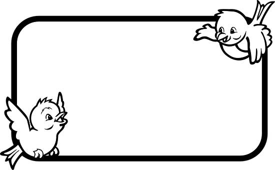 卡通雀鳥相框 壁紙