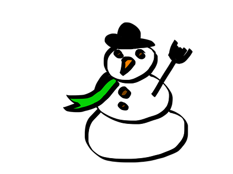 卡通雪人黑底壁紙