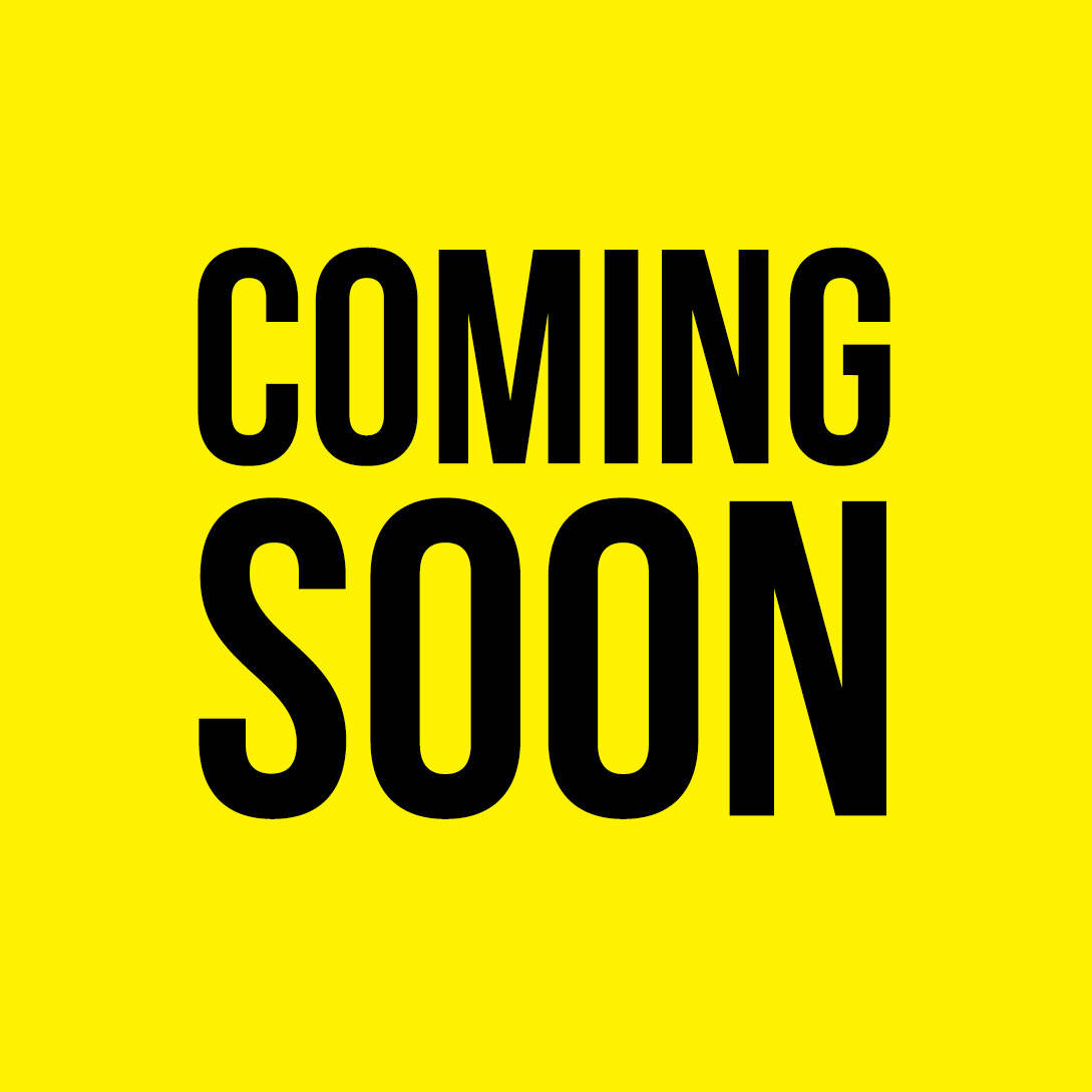 黃色背景上寫有coming soon的粗體黑色文字