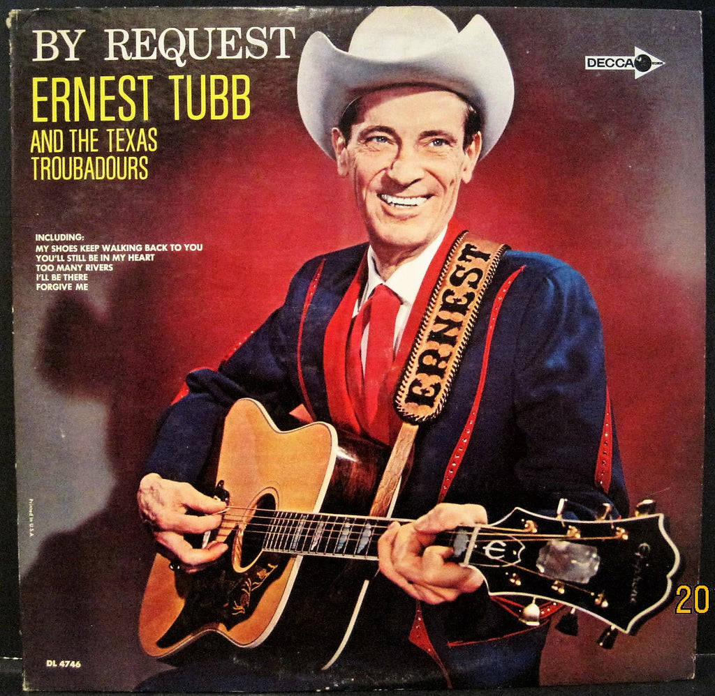Ernest Tubb在復古鄉村音樂專輯封面上彈結他。