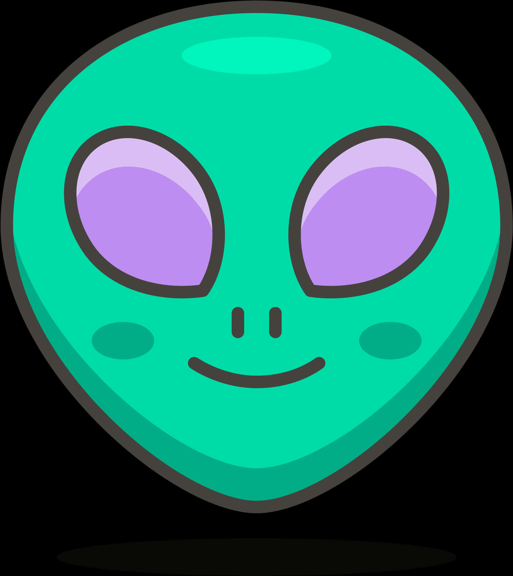 友善卡通外星人頭像 壁紙