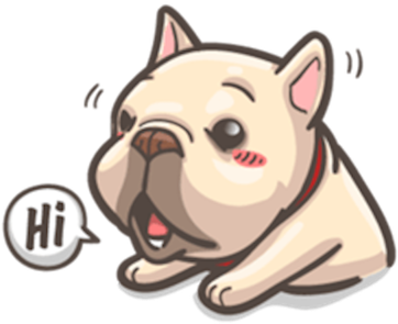 友善問候鬥牛犬卡通 壁紙