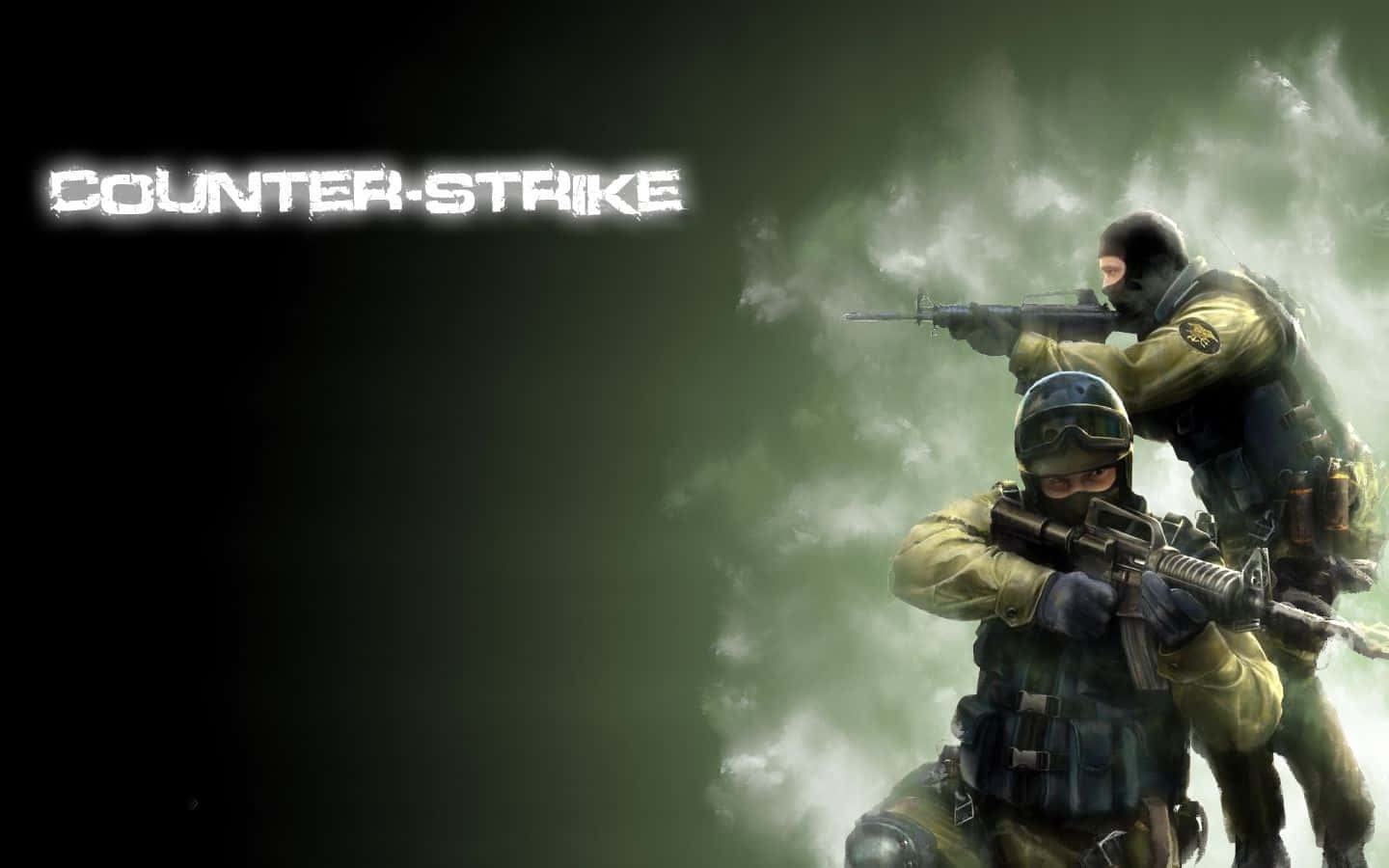 兩名武裝士兵身穿戰鬥裝備，在煙霧環境中瞄準武器。