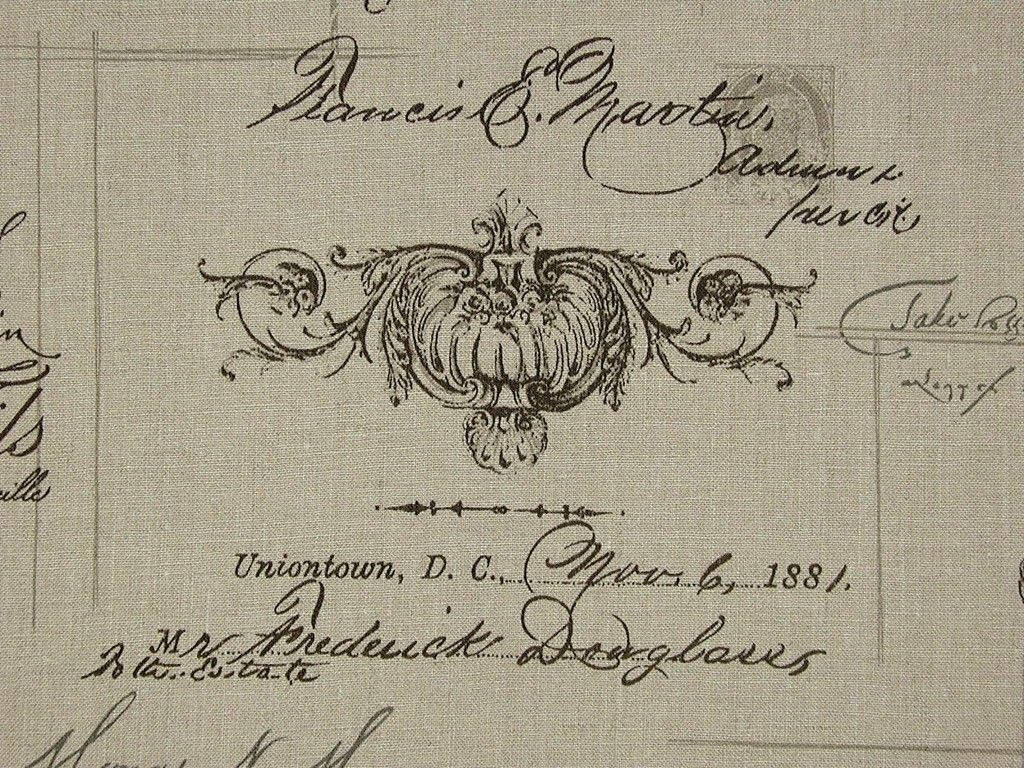 1881年歷史文件，具有優雅書法和裝飾性花飾。