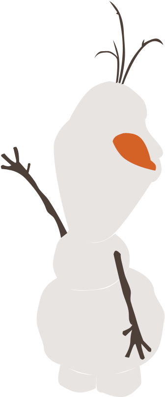 可愛卡通雪人 壁紙 — 一個風格化的雪人，有樹枝手臂和胡蘿蔔鼻子，在黑色背景上側面站立。
