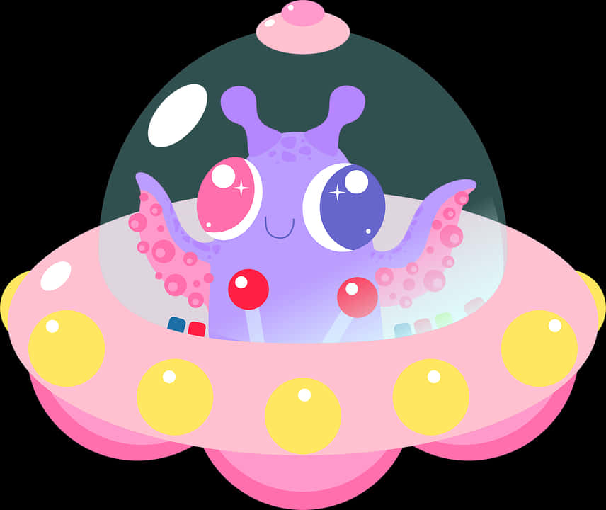 UFO, Saucer, Flying, Alien, Extra, Terrestrial, Martian - Kawaii Ufo, HD Png Download