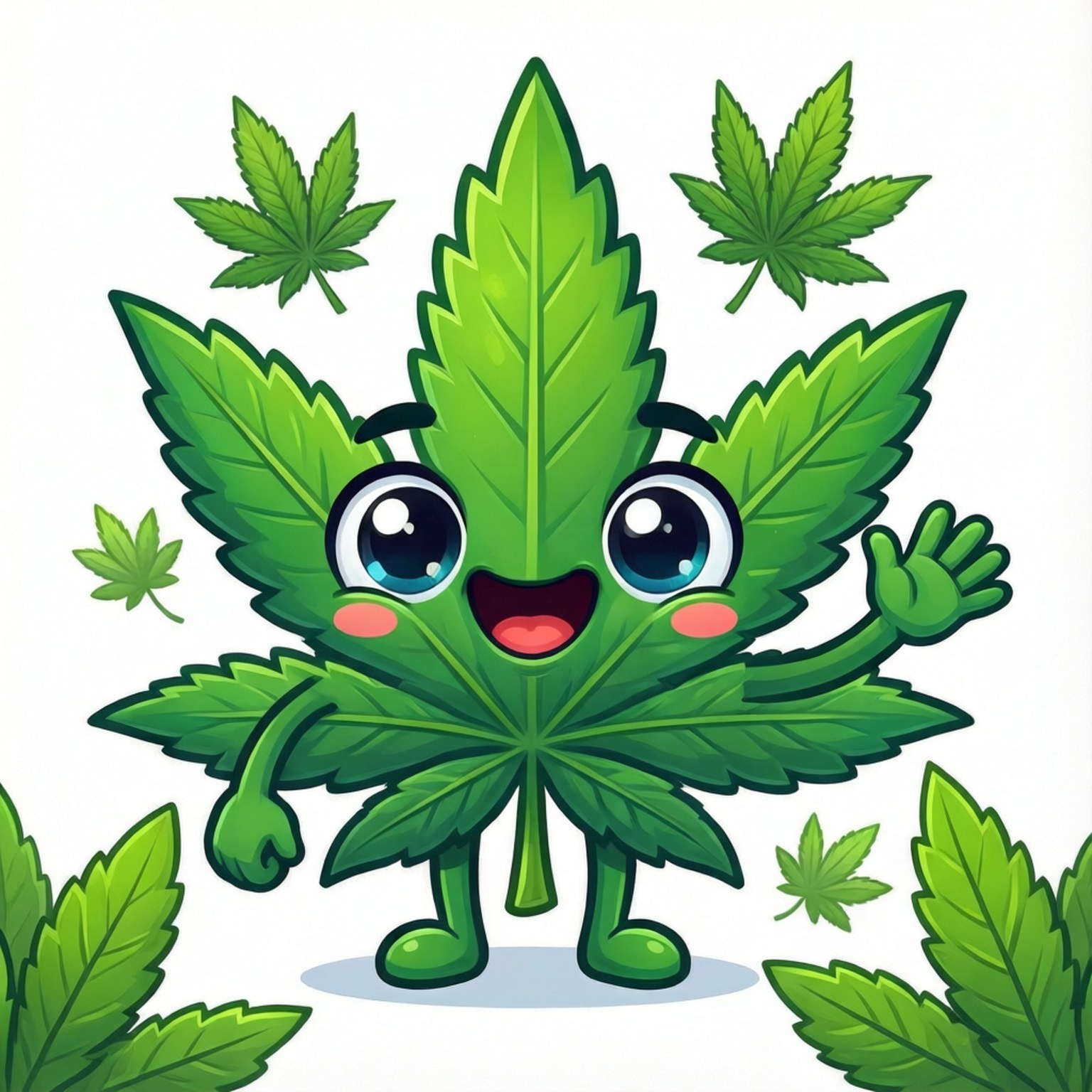 可愛大麻角色 壁紙