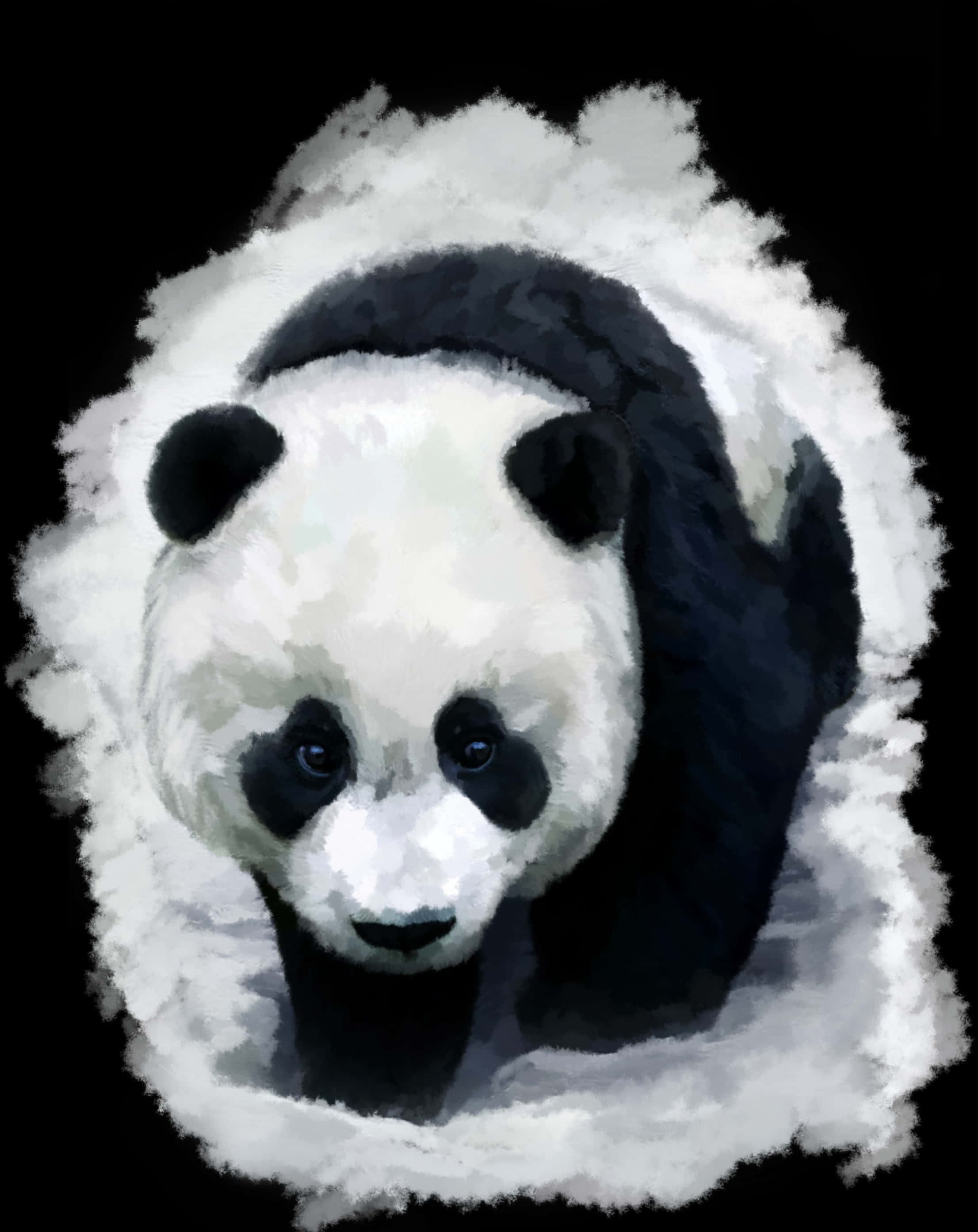 可愛熊貓藝術作品 壁紙