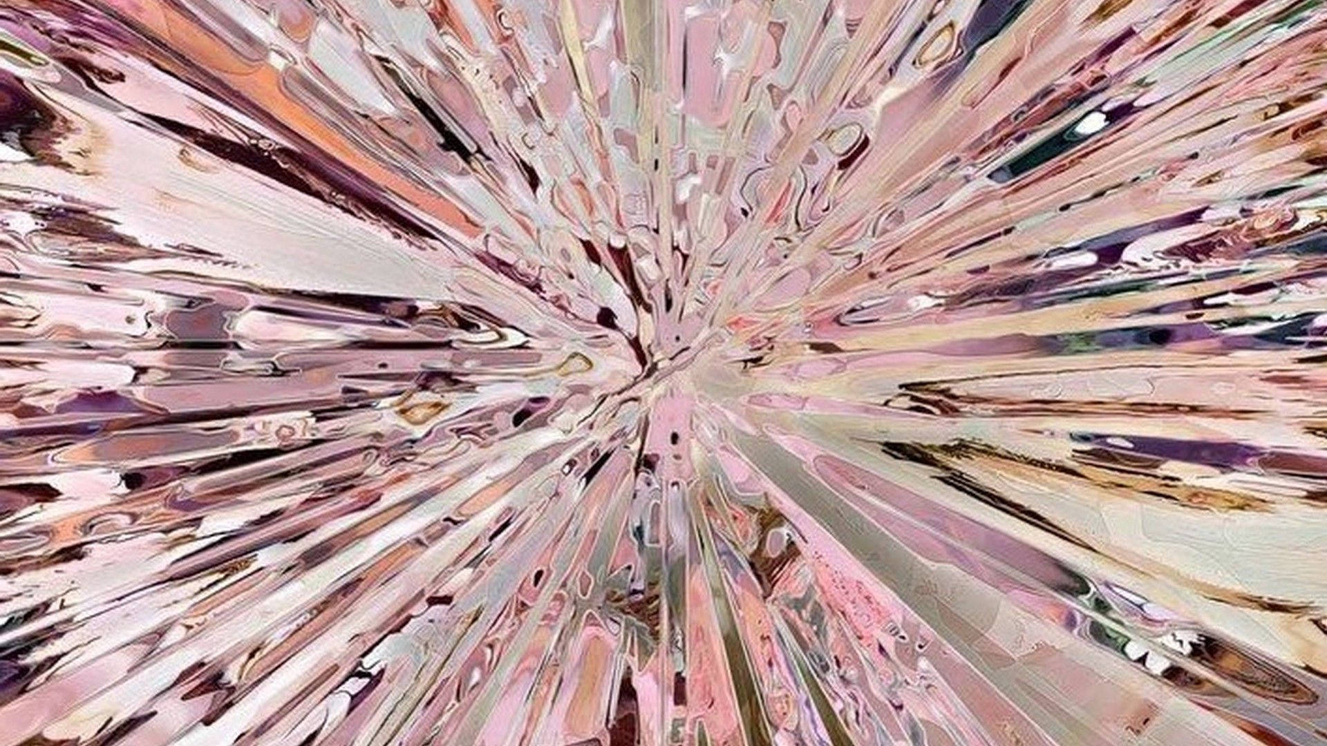 金屬粉紅和銀色條紋的耀眼抽象爆發。
