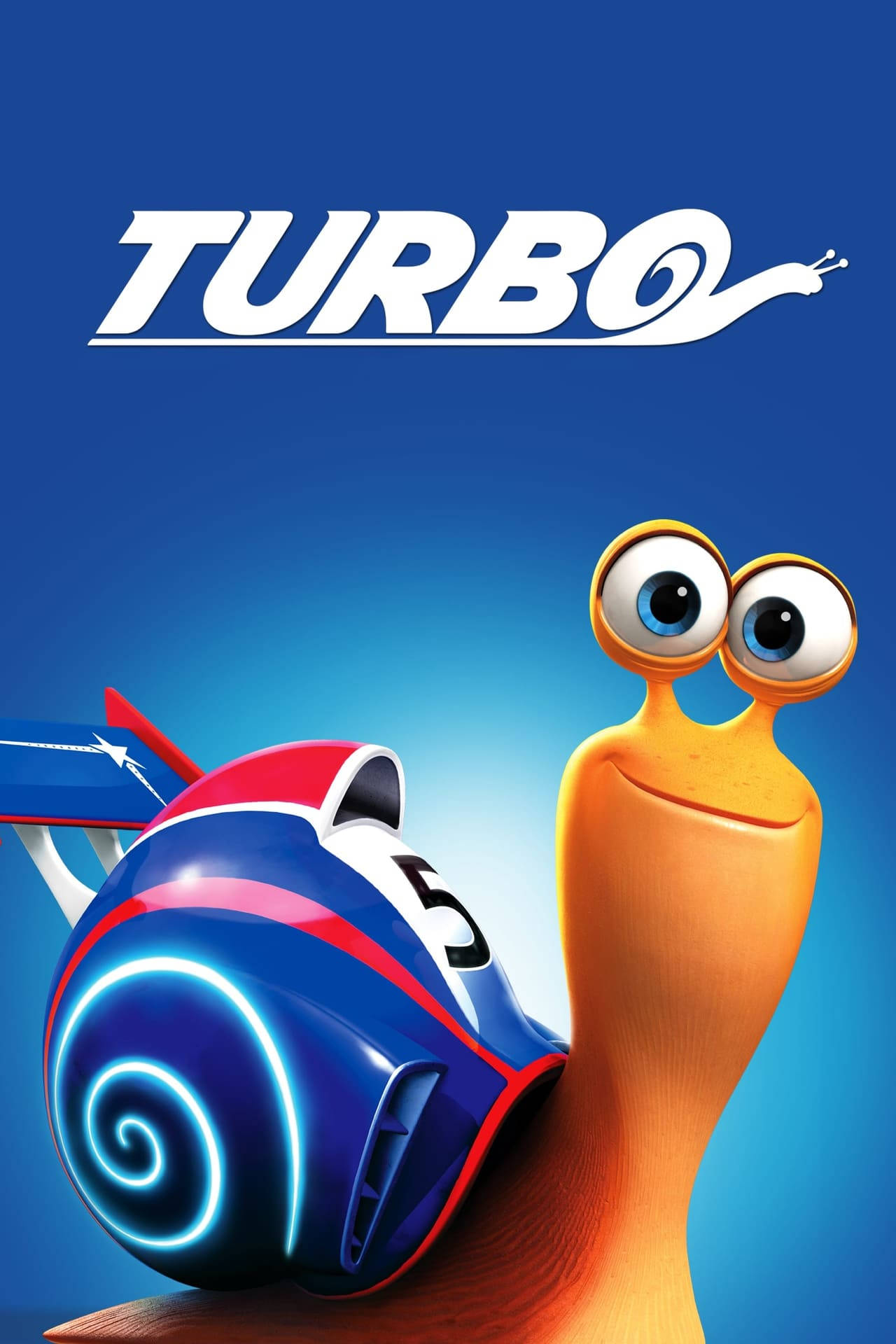 動畫蝸牛穿著賽車裝備微笑，帶有 'TURBO' 文字。