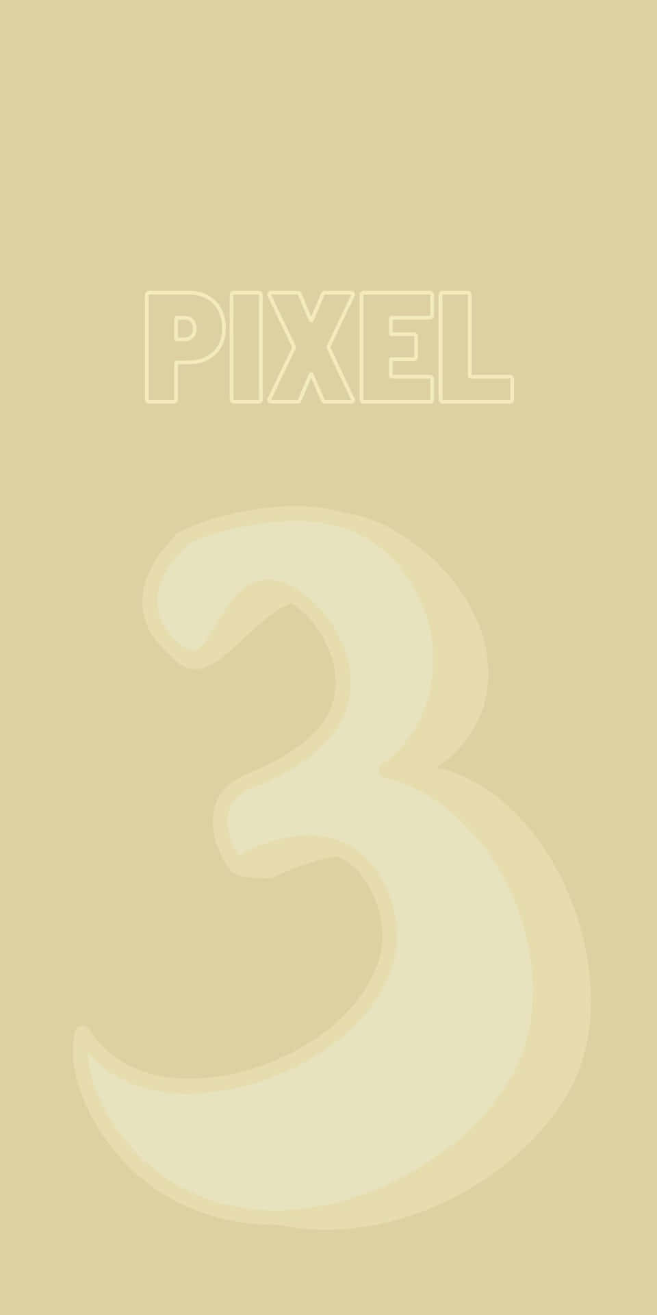 簡約背景上柔和米色漸變的 Pixel 三字標誌