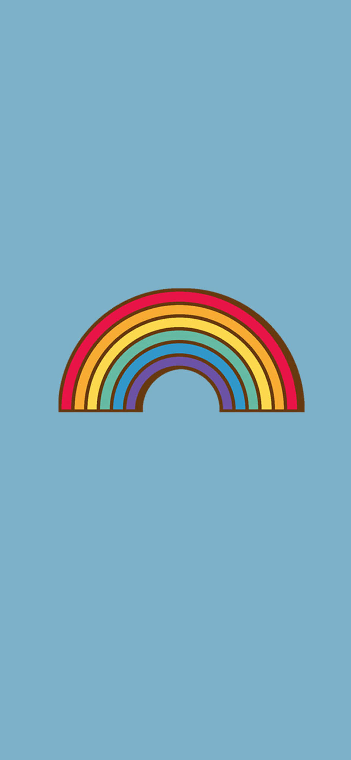 可愛美學 LGBT 彩虹柔和藍 壁紙