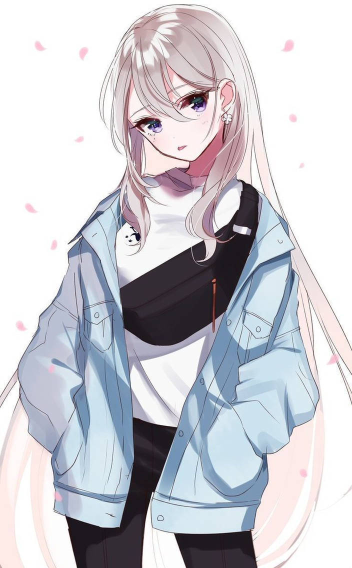 可愛長髮男仔頭女孩 壁紙