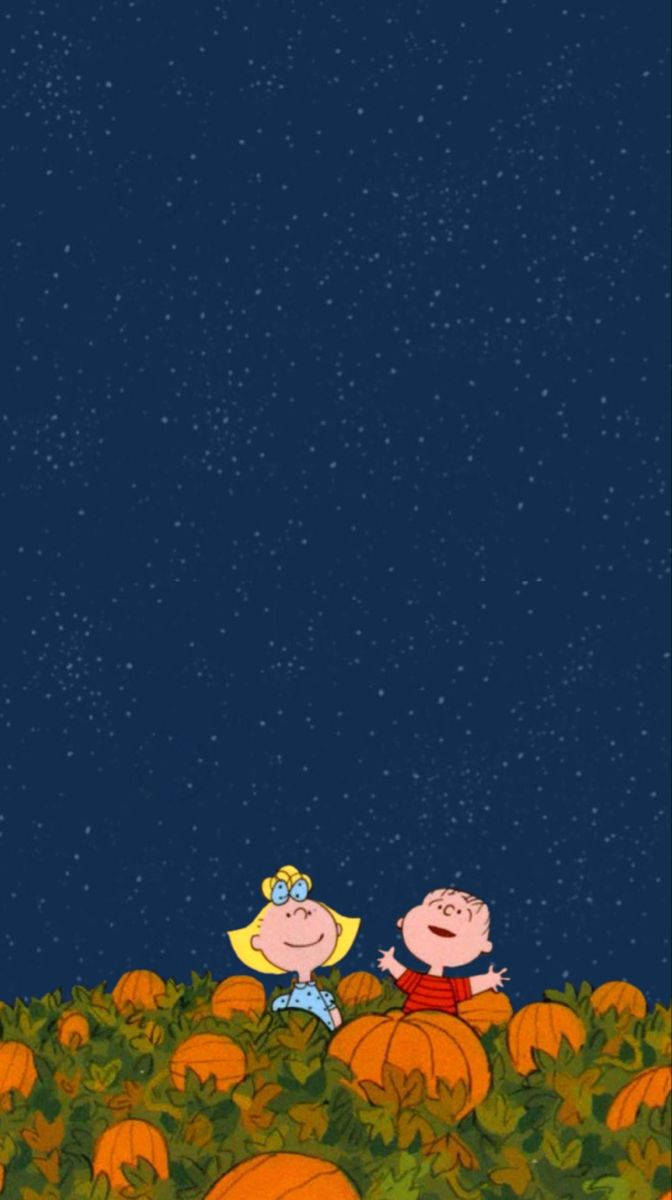 兩個小孩喺南瓜田仰望星星