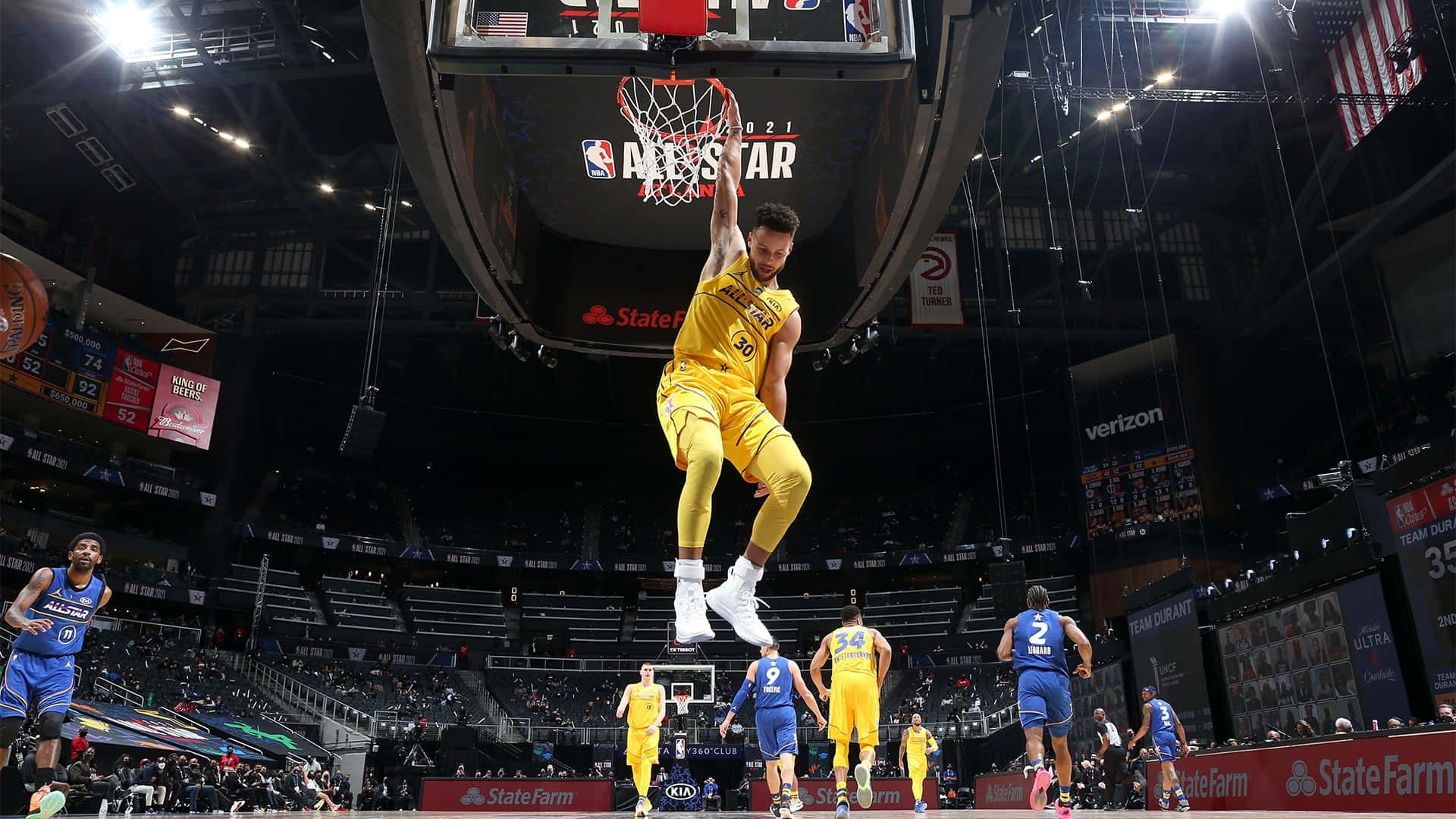 史蒂芬·柯瑞 NBA 球員 比賽畫面 1920x1080 壁紙