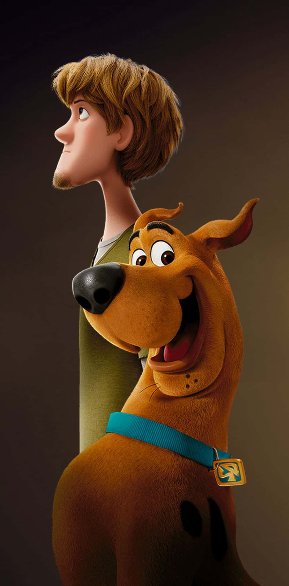 Scooby Doo 和 Shaggy 在溫暖燈光的工作室肖像中。