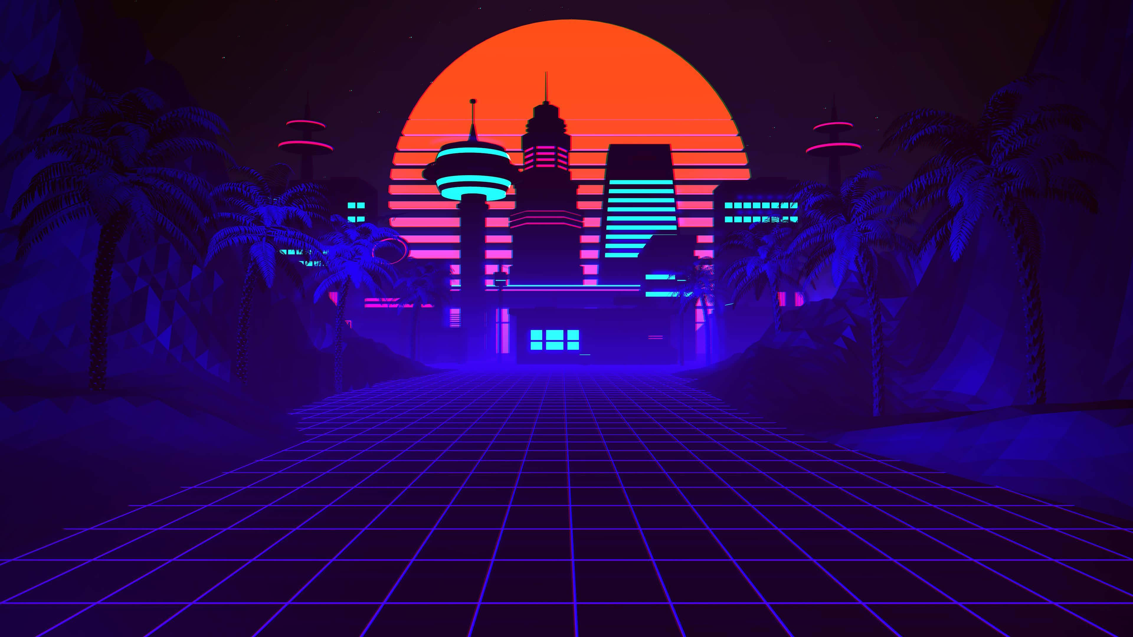 合成波背景 壁紙