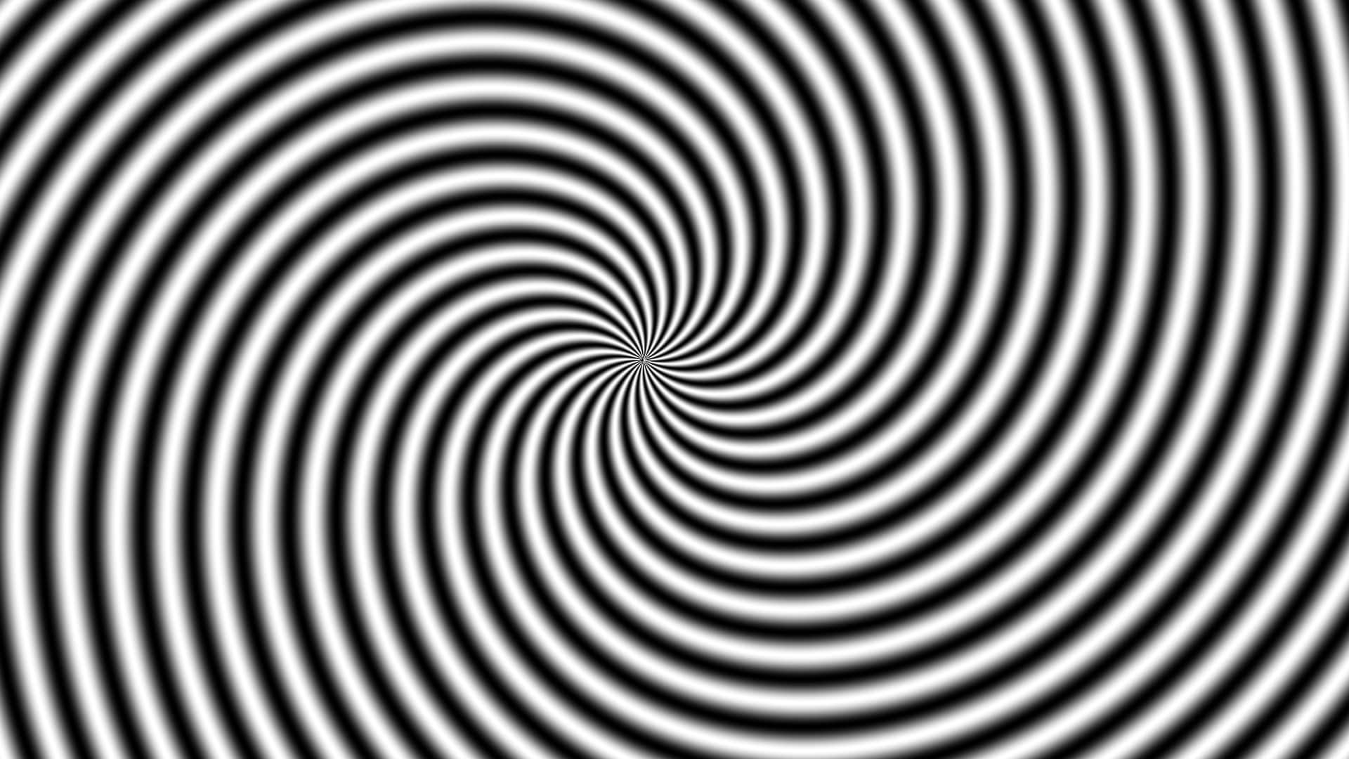 黑白催眠螺旋視錯覺圖案