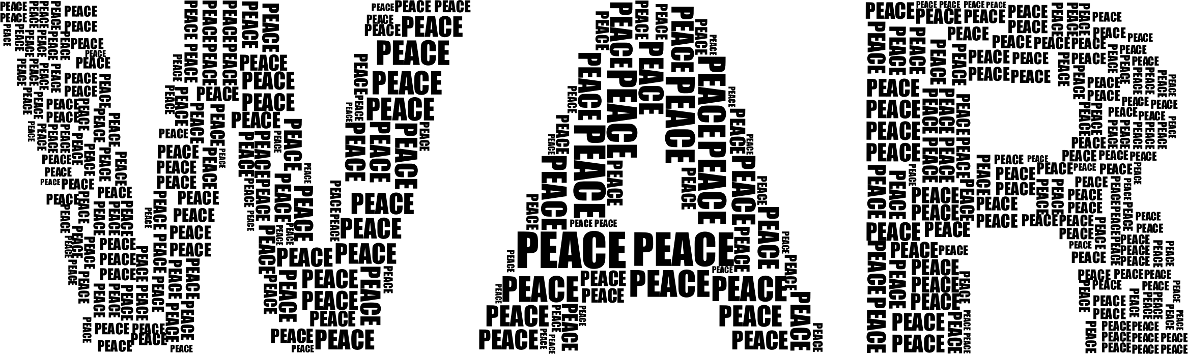 和平手勢字雲圖 壁紙 — 純黑色背景，沒有可見的元素或紋理。