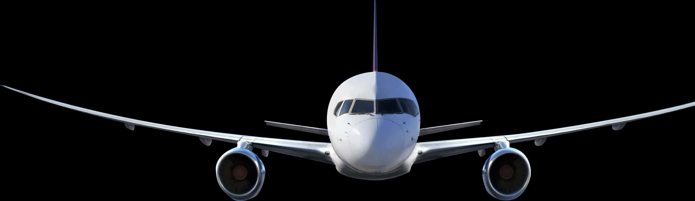 商用客機正面視角夜空 壁紙