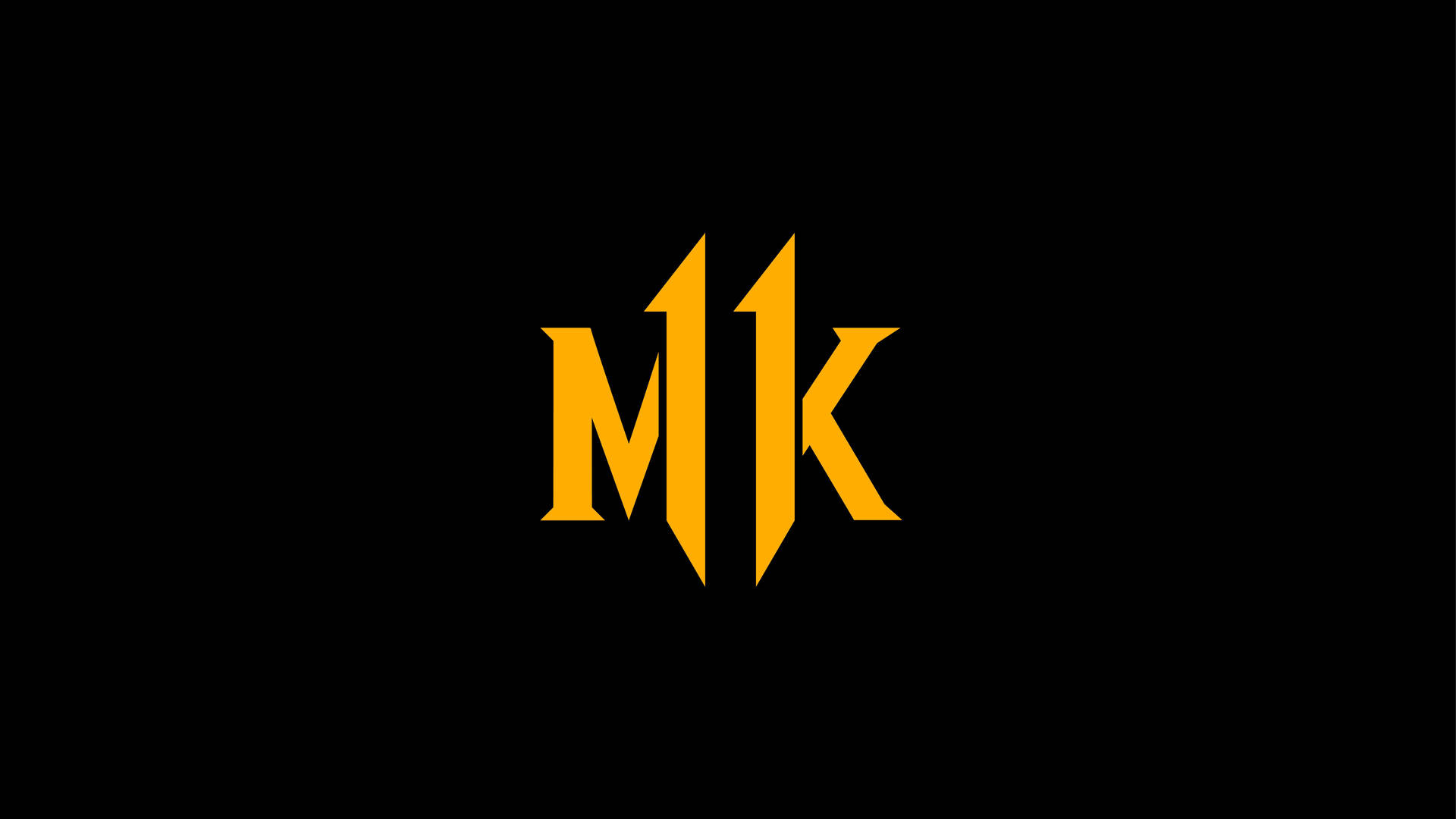 黑色背景上的金色MK標誌